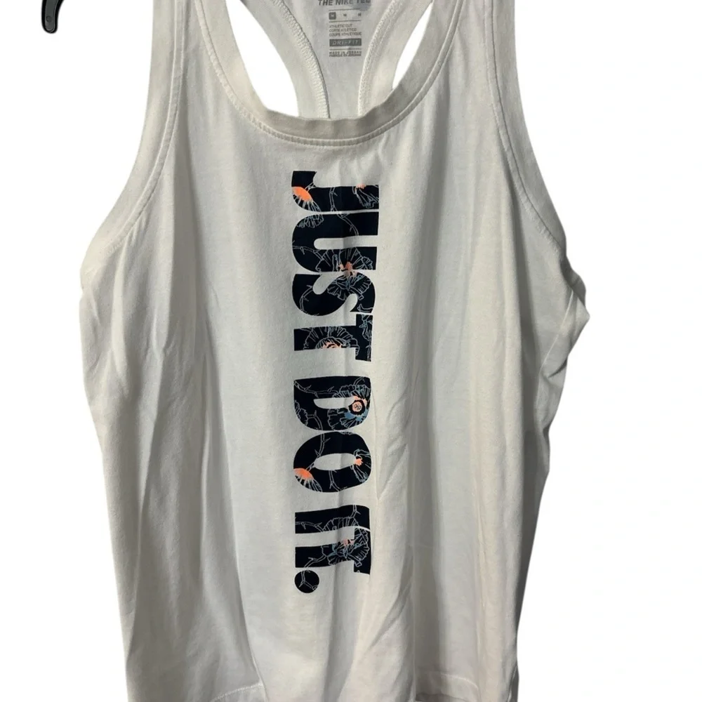 Nike White Tank Top with Graphic Print